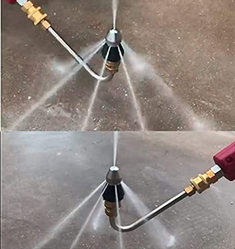 KongV sewer jetter nozzle in action cleaning drains