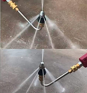 KongV sewer jetter nozzle in action cleaning drains