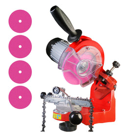 KonKell 230W electric chainsaw sharpener front view showing compact, durable design.