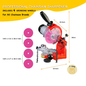 KonKell 230W sharpener top view highlights adjustable features for precise setup.