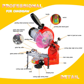 KonKell 230W in professional setting shows on-site sharpener use.
