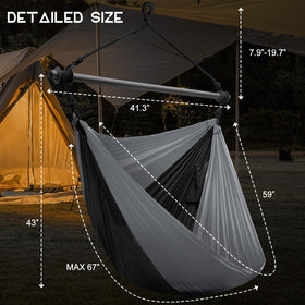 Konosnd hammock chair enables easy setup in minutes.