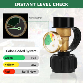 konros propane gauge brass body resists rust for outdoor use