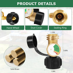 konros gauge color-coded dial green yellow red for quick checks