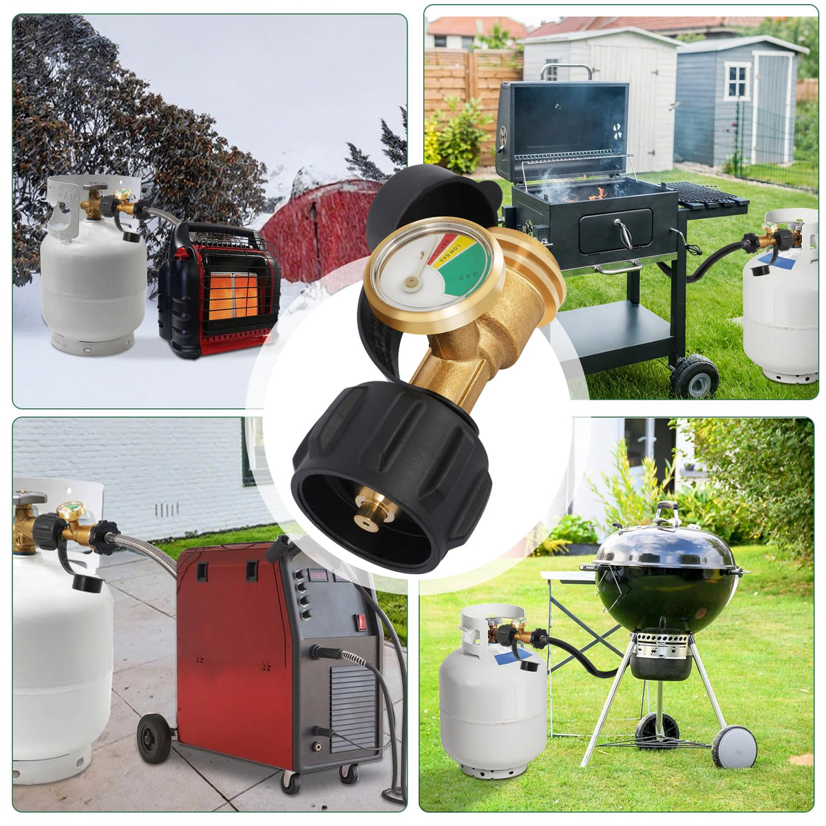 konros propane gauge horizontal installation with dust cap for clean connections