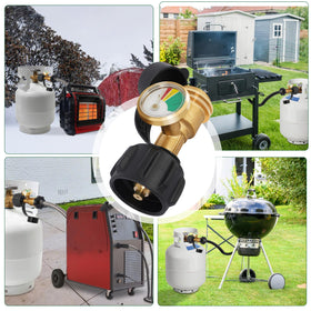 konros propane gauge horizontal installation with dust cap for clean connections