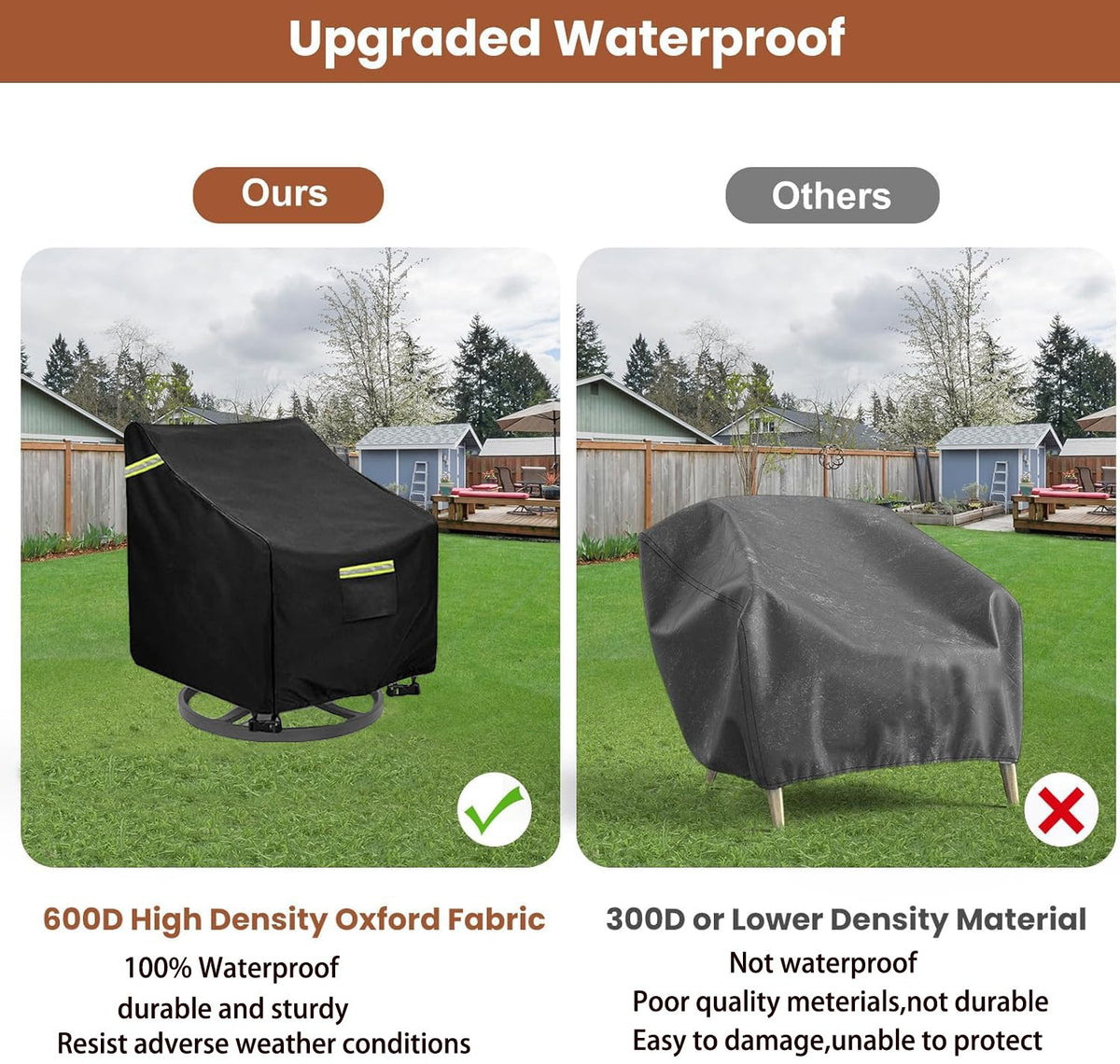 KONWLANG reinforced pad handles for easy installation and removal