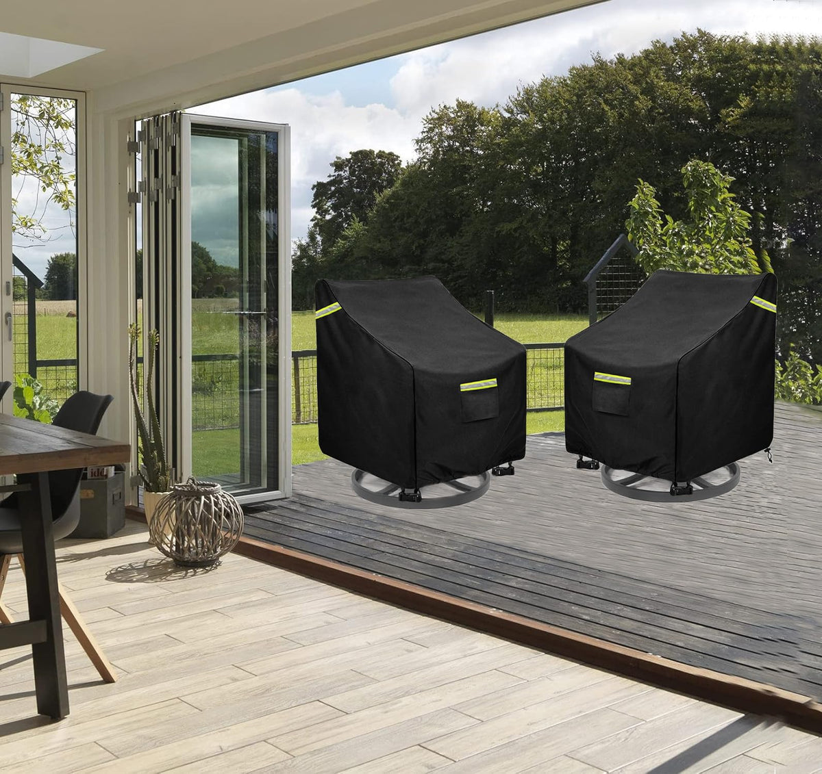 KONWLANG weather-protection for patio furniture keeps chairs ready to use