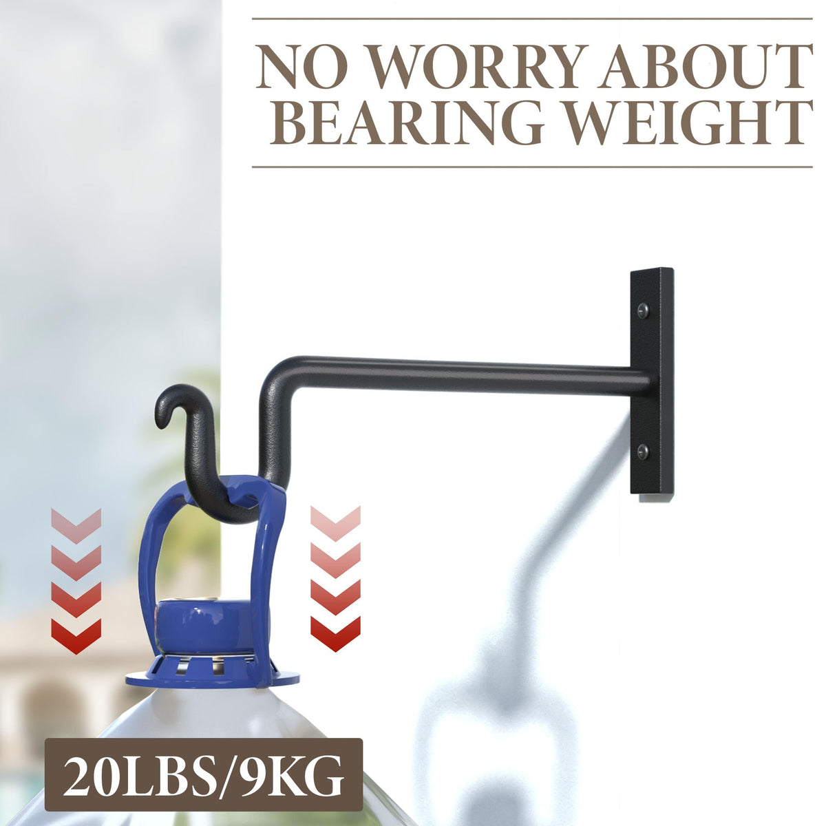 KOOKASHOP wind chime hook provides durable outdoor hanging solution.
