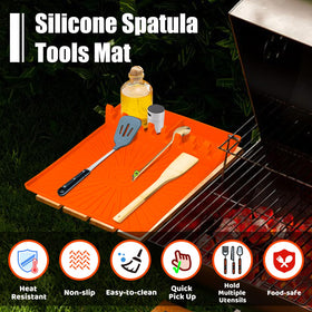 Koolstuffs grill mat eight slots separate tools for easy multitasking