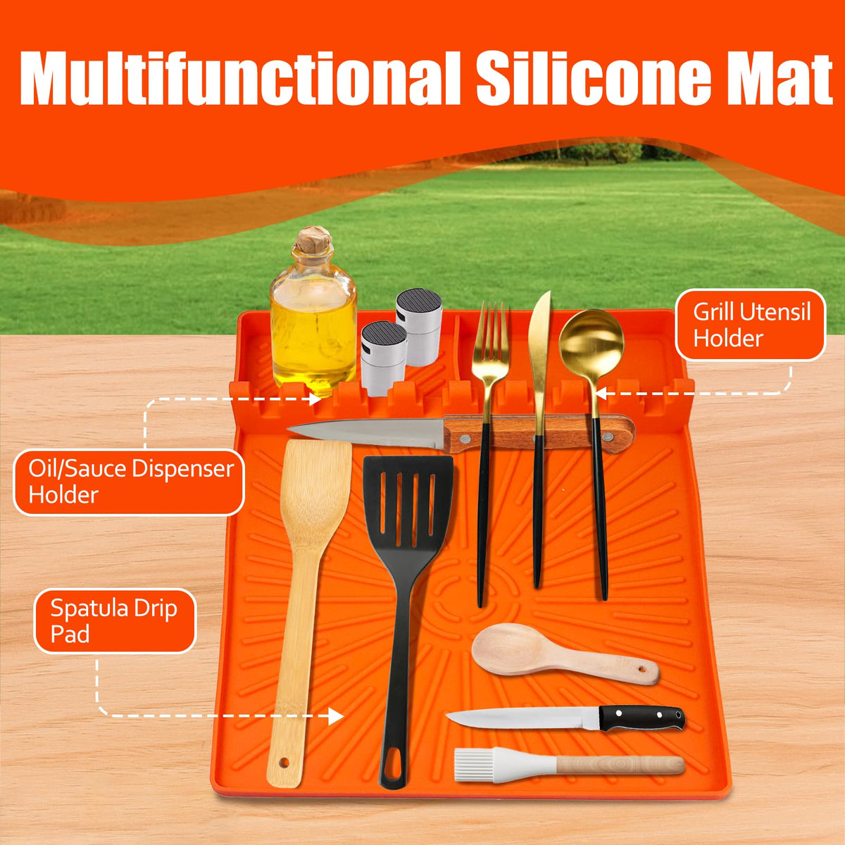 Koolstuffs heat resistant mat for safe near hot griddles