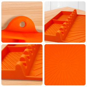 Koolstuffs orange silicone mat adds color and organization to grilling
