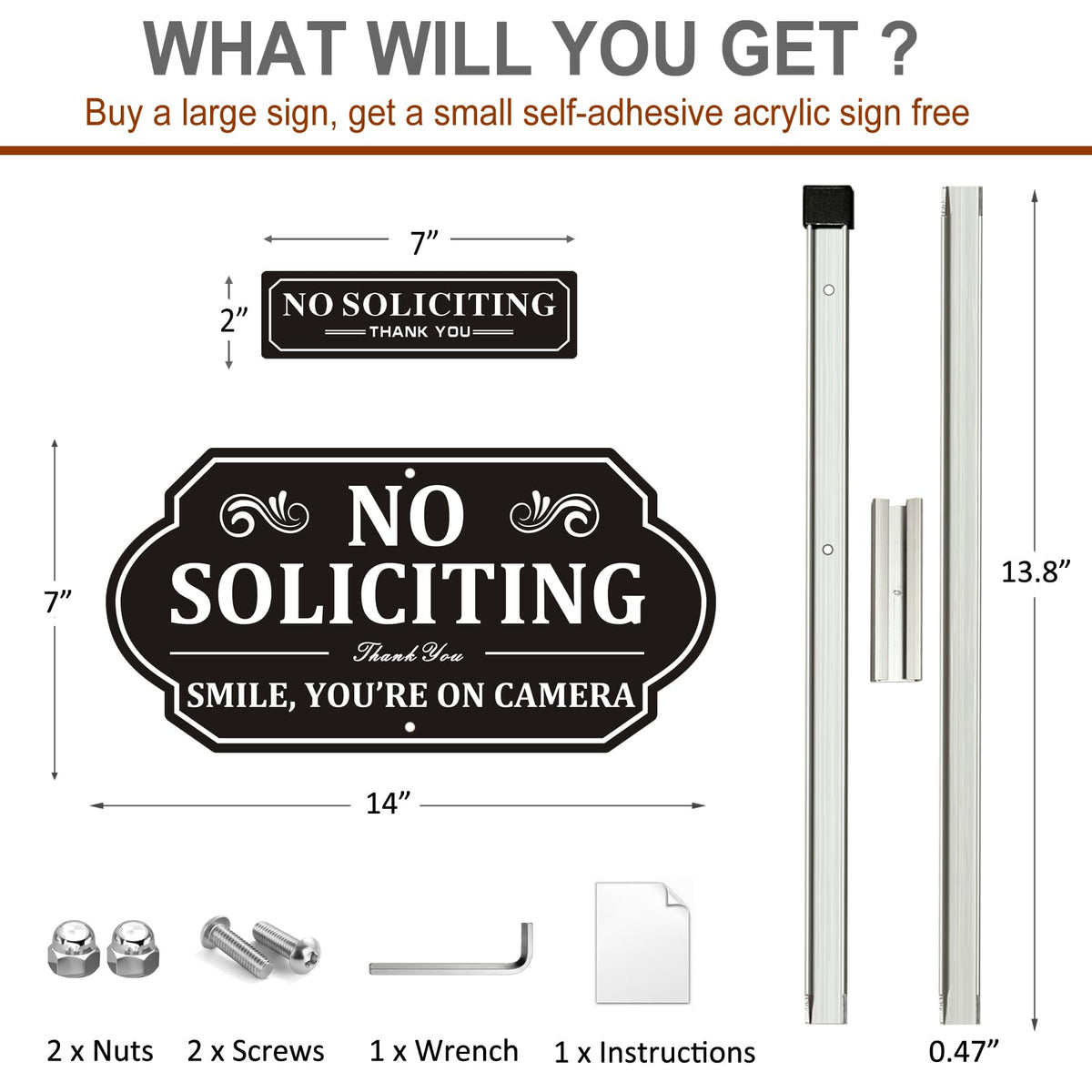 KooMate adhesive door/window label for quick no-soliciting placement