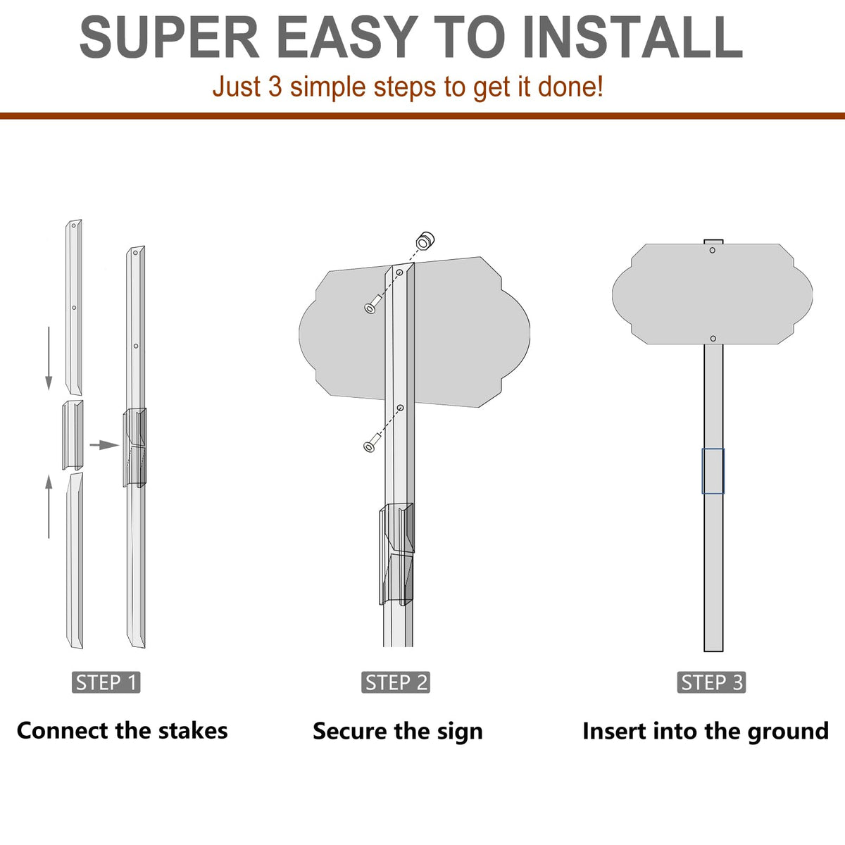 KooMate outdoor sign kit providing durable garden privacy signal