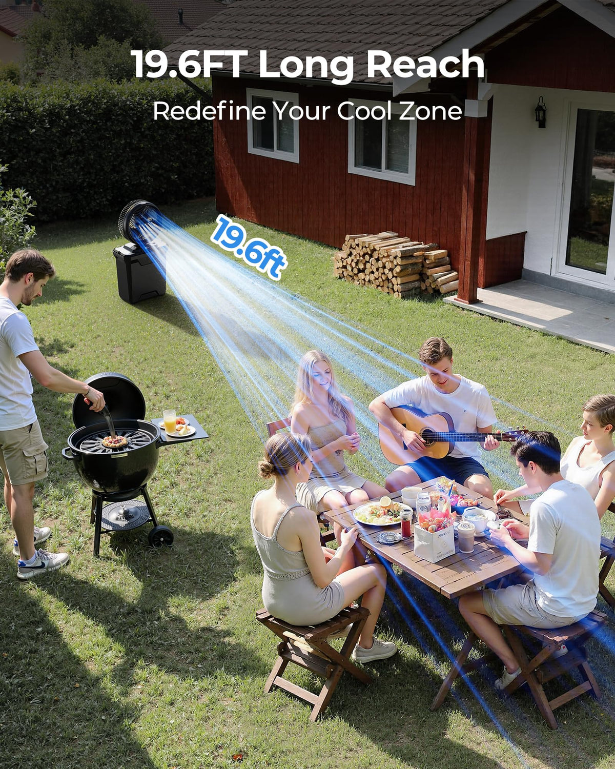 Koonie misting fan three mist modes for adjustable refreshment