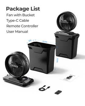 Koonie misting fan built-in carry handle for easy transport outdoors