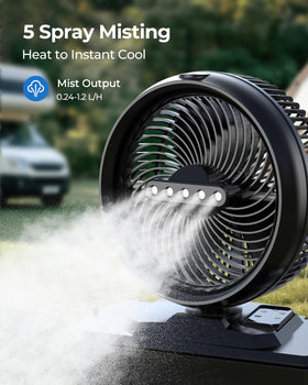 Koonie misting fan remote control for convenient outdoor cooling
