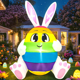 KOOY outdoor yard decor Easter inflatable creates a festive focal point in your yard