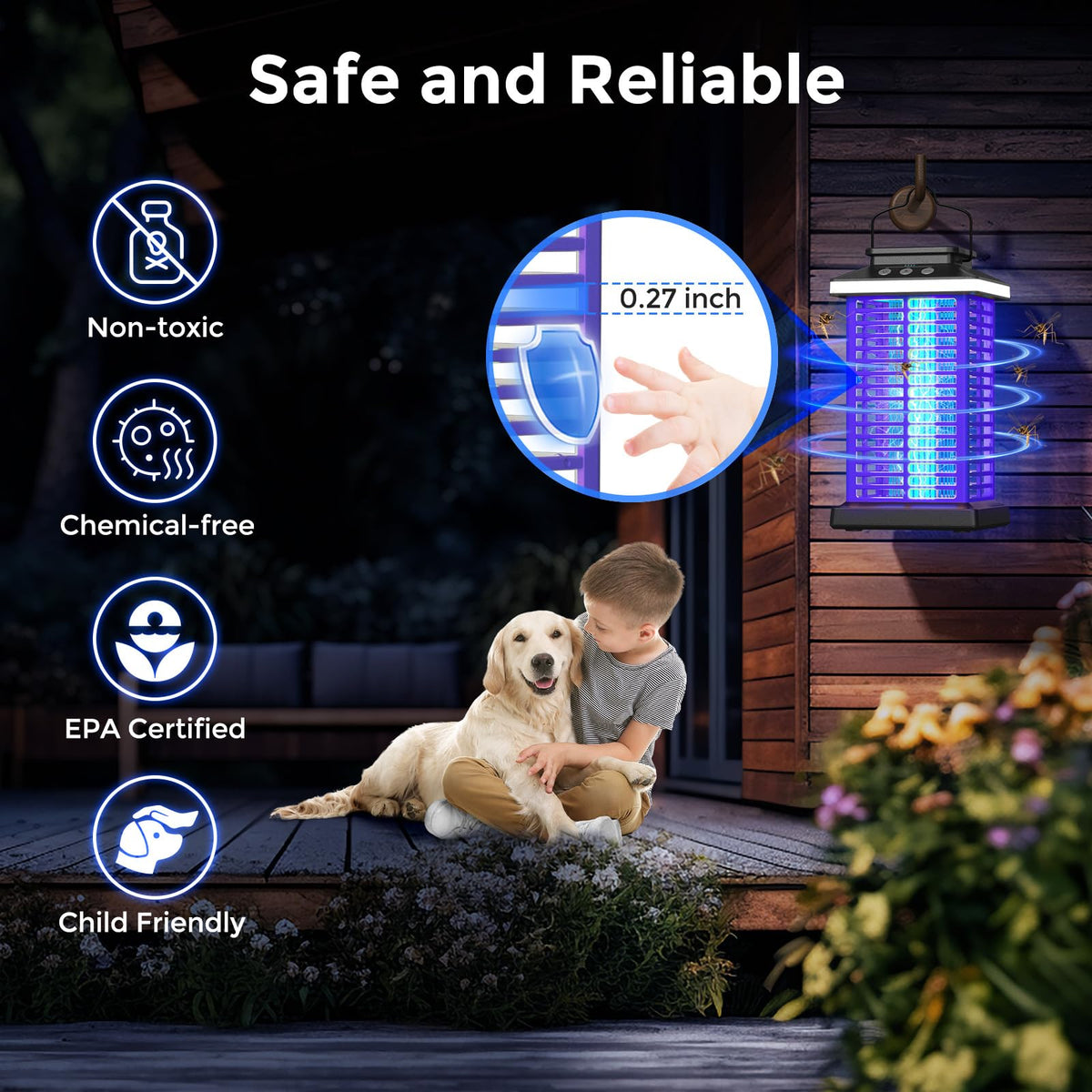 KOOSA Smart auto mode uses light sensor to automate operation.