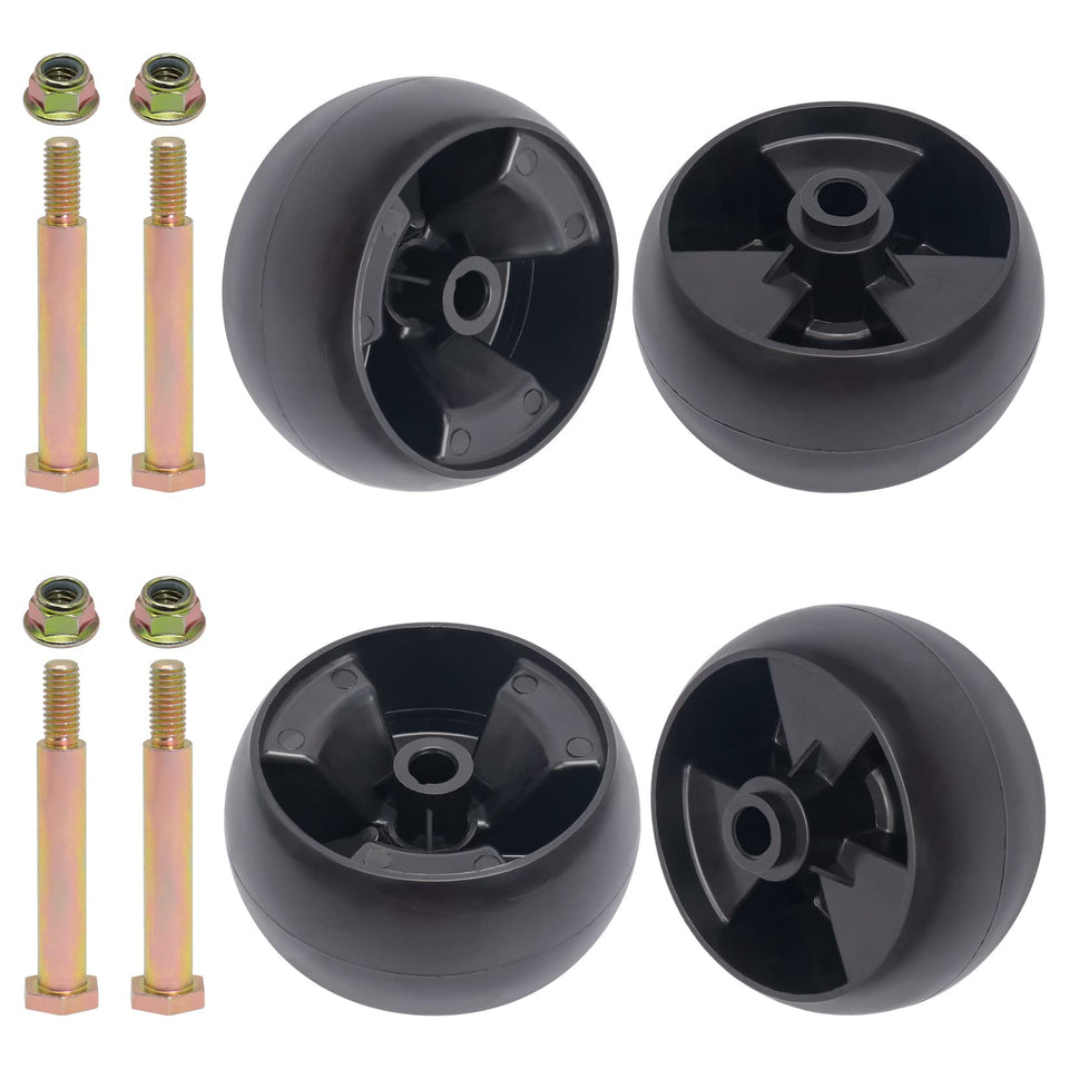 KOOTANS 5-inch deck wheels for Cub Cadet setup, smooth operation on uneven terrain