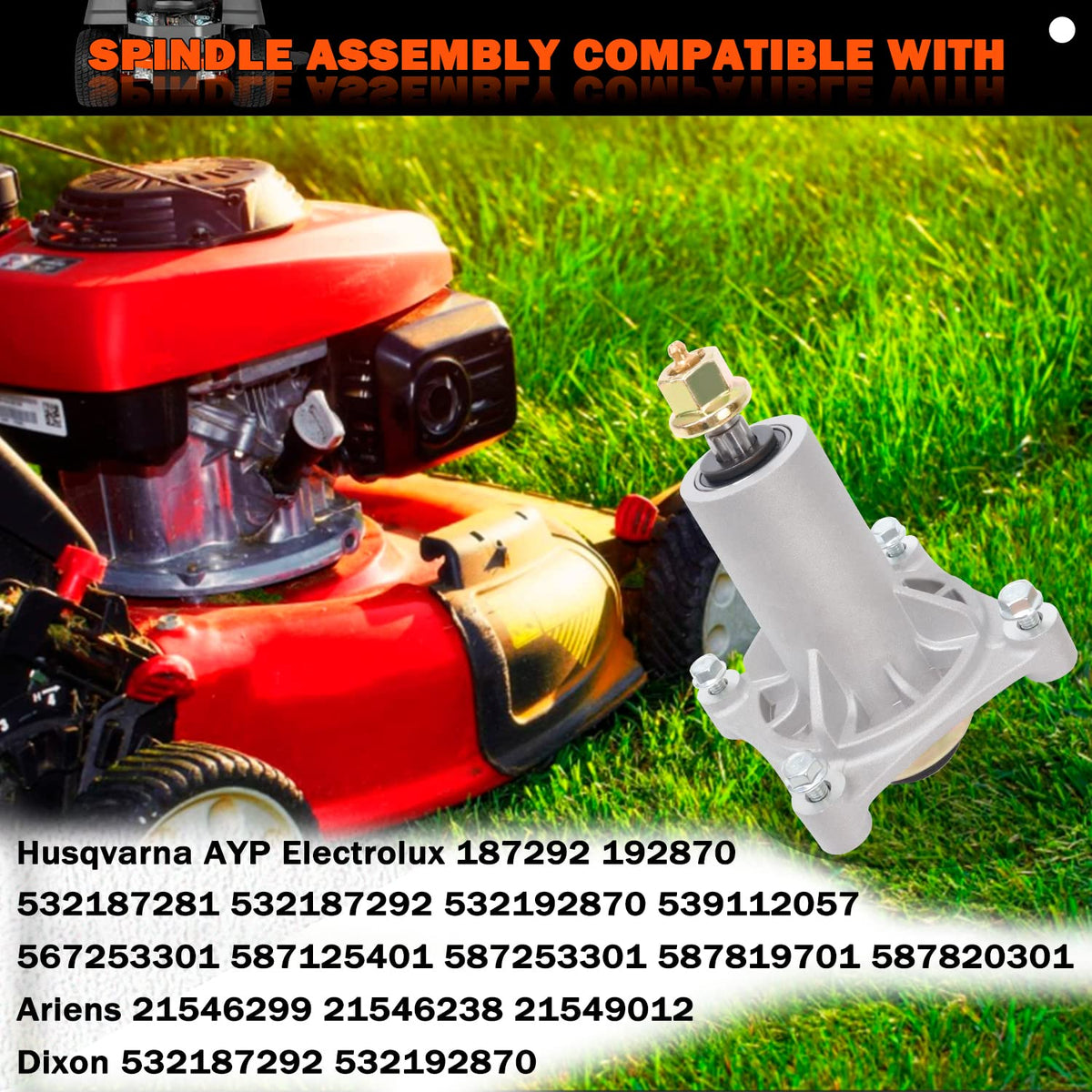 KOOTANS spindle assembly for Husqvarna 587125401 delivers steady performance and easy mounting.