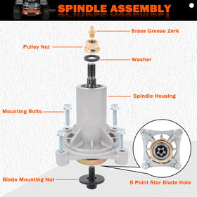 KOOTANS spindle assembly for Husqvarna 587819701 promotes smooth cutting and easy installation.