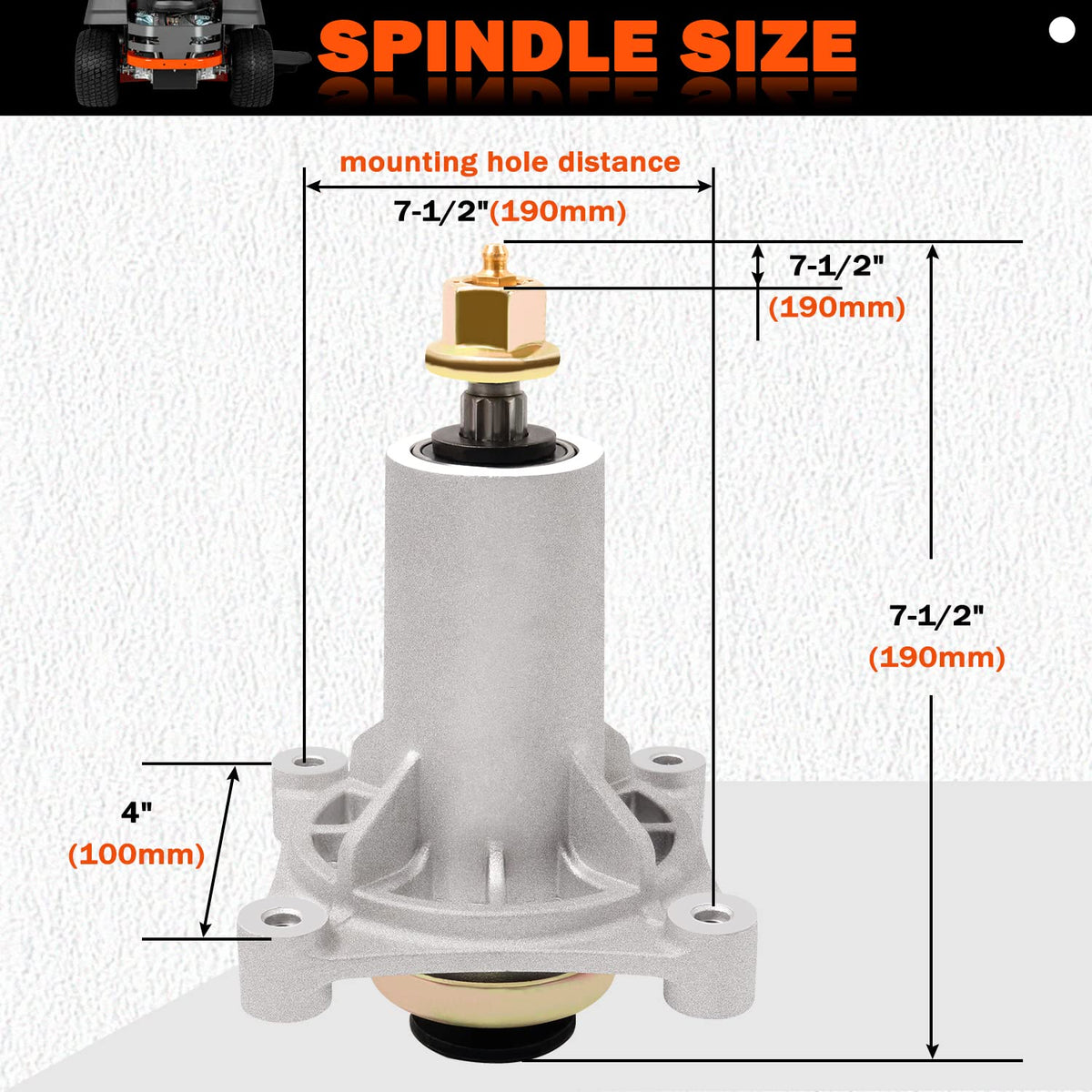 KOOTANS spindle assembly compatible with Husqvarna 587820301 enhances reliability on mid-size decks.