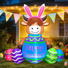 KOOY 4ft Easter yard decor boosts curb appeal.