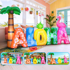 KOOY Aloha inflatable palm tree adds height and a tropical vibe.