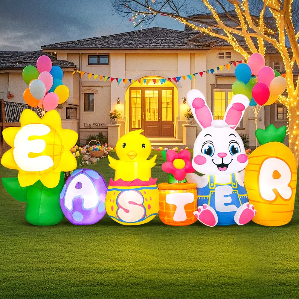 KOOY Easter Yard Decor for outdoor holidays enhances curb appeal.