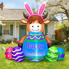 KOOY easy self-inflating Easter blow-up for quick outdoor setup.