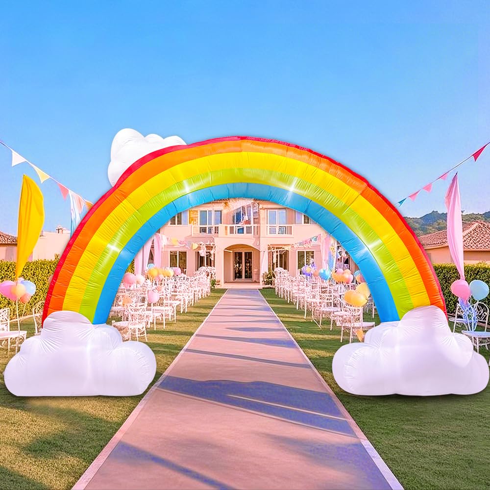 KOOY inflatable arch stores compactly, ready reuse for future parties.
