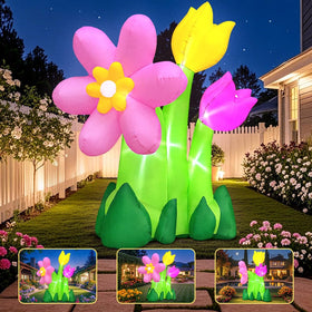 Kooy ground stakes and drawstrings secure outdoor Easter decor against wind