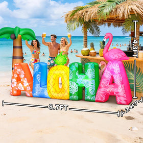 KOOY outdoor aloha inflatable enhances patio and beach décor with visibility.