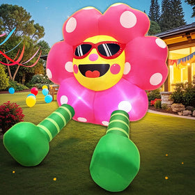 KOOY 4ft sunflower glows at night, adding spring ambience to outdoor spaces.