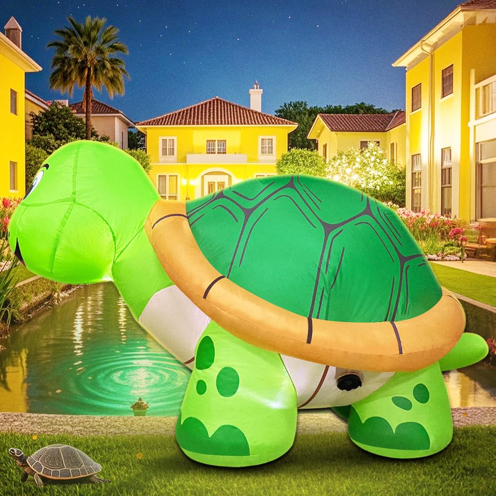 KOOY turtle inflatable decor ideal for garden, patio, and holiday events