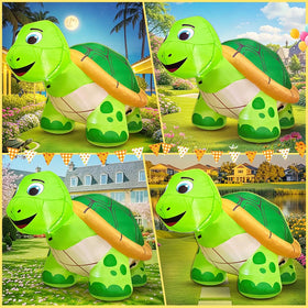 KOOY turtle inflatable with blower and stakes for quick setup outdoors