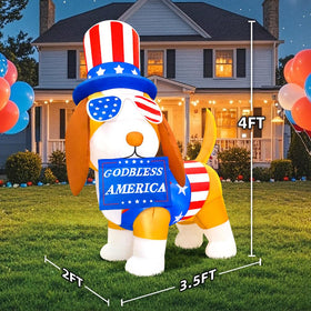 KOOY waterproof polyester inflatable dog built for weather-friendly decorating.