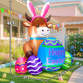 KOOY weather-resistant Easter yard inflatable withstands outdoor conditions.