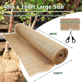 Koretech burlap roll wrapped around a tree trunk for insulation.