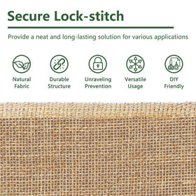Koretech burlap roll used as weed barrier for cleaner garden beds.