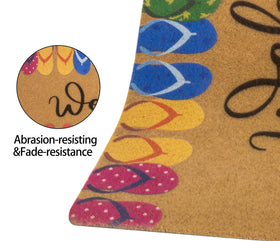 KorhLeoh decorative mat with flip-flops adds cheerful curb appeal