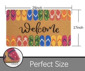 KorhLeoh doormat non-slip rubber backing enhances safety at entryways