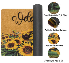 Korhleoh non-slip rubber backing ensures secure placement outdoors.