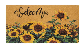 Korhleoh sunflower welcome doormat 17x29 greets guests with vibrant color and durable texture.