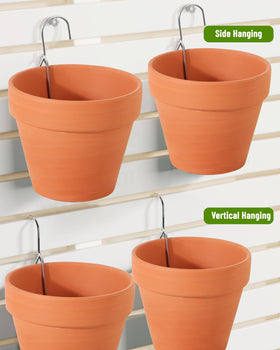 KOROI vertical garden setup with 10-pack hangers along balcony rail offers space-saving display.