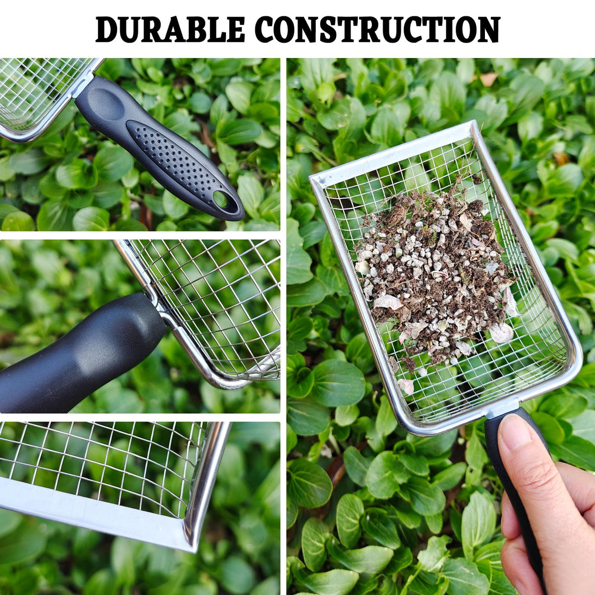 KOROI garden sifter with handle ideal for compost separation