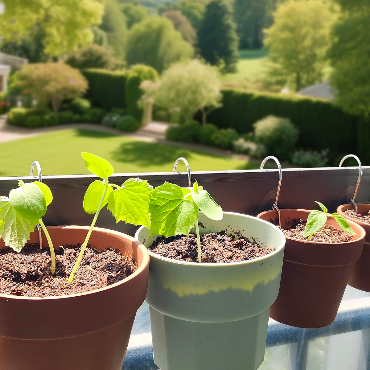 KOROI weather-resistant stainless finish shines in outdoor garden.