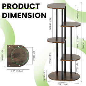 Korrie Home wooden plant shelf with rustic brown finish enhances indoor greenery