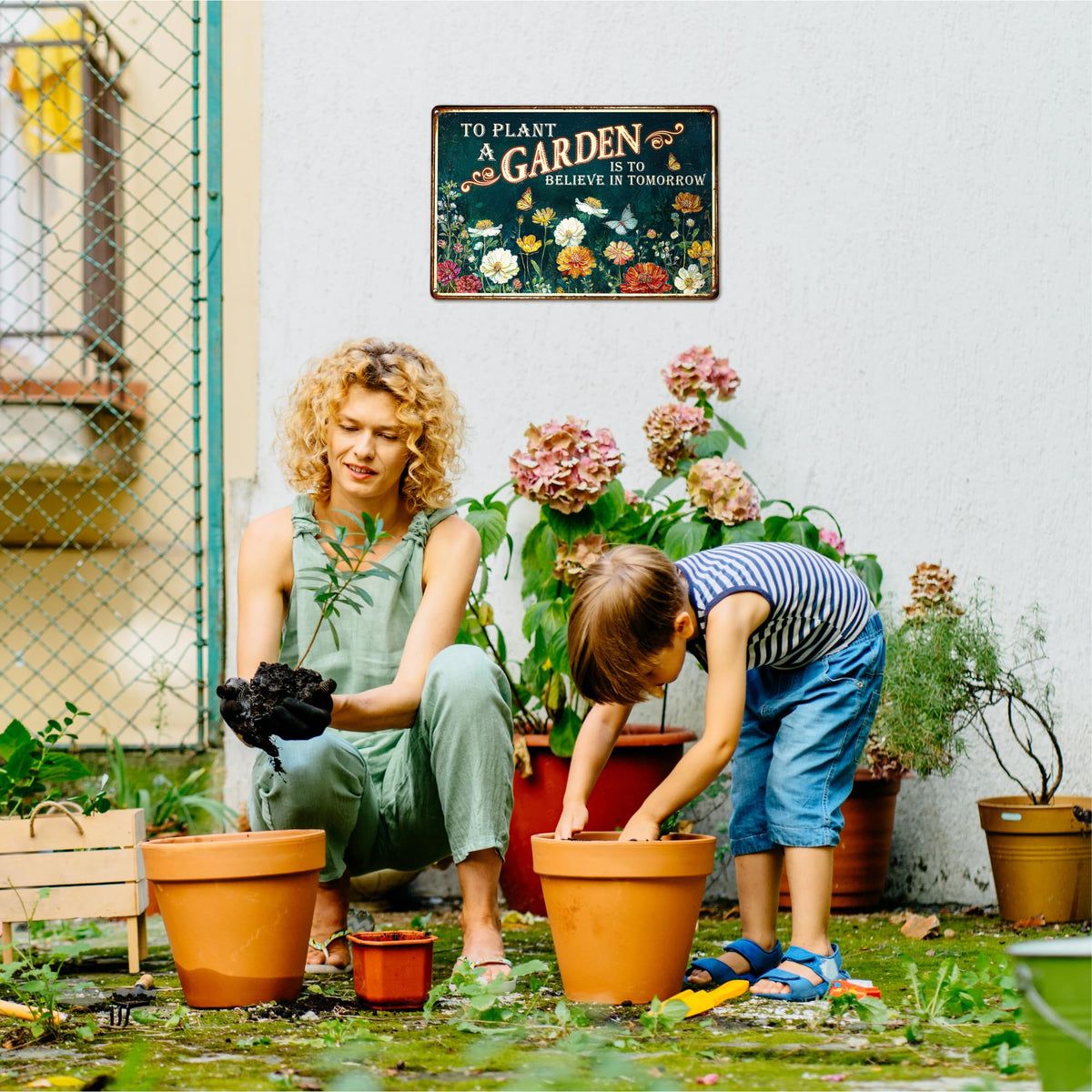 KORUBIA garden sign greenhouse decor enhances a greenhouse or conservatory with style.